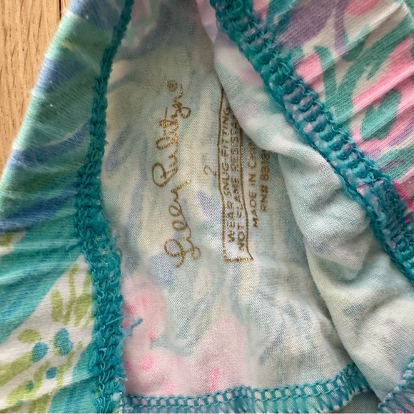 Lilly Pulitzer Kids Pajama Set - Pink and Green Floral, size 2T - Picture 2 of 2